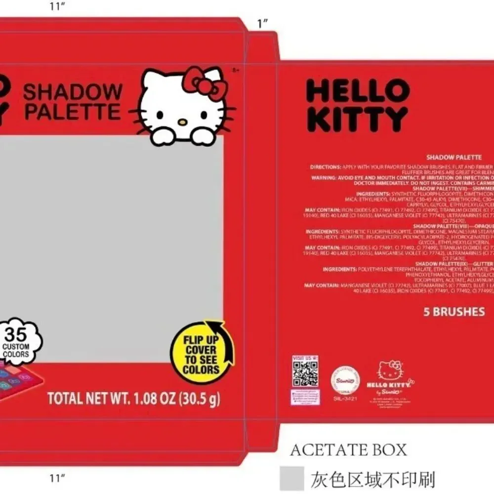 New Hello Kitty 35-color Eyeshadow Pallette NWT